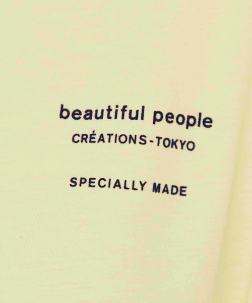 beautiful people（ビューティフルピープル）の「【beautiful people(ビューティフルピープル)】《STUDIOUS別注》フロッキーロゴロンT（Tシャツ/カットソー・レディース・ホワイト/ブラック/イエロー・SMALL）」の14枚目の写真