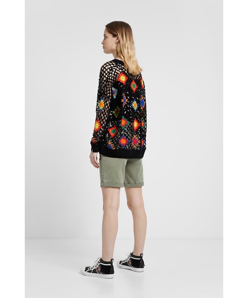 Desigual（デシグアル）の「花柄ボーホースタイルパンツ（デニムパンツ・レディース・グリーン/マルチ・2L/3L/SS/4L/S/M/L）」の5枚目の写真
