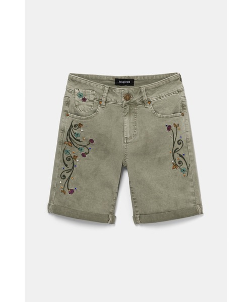 Desigual（デシグアル）の「花柄ボーホースタイルパンツ（デニムパンツ・レディース・グリーン/マルチ・2L/3L/SS/4L/S/M/L）」の8枚目の写真