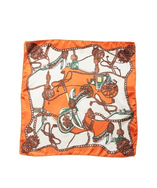 fifth（フィフス）の「チェーンプリントスカーフ（バンダナ/スカーフ・レディース・オレンジ/ブルー・FREE）」の6枚目の写真