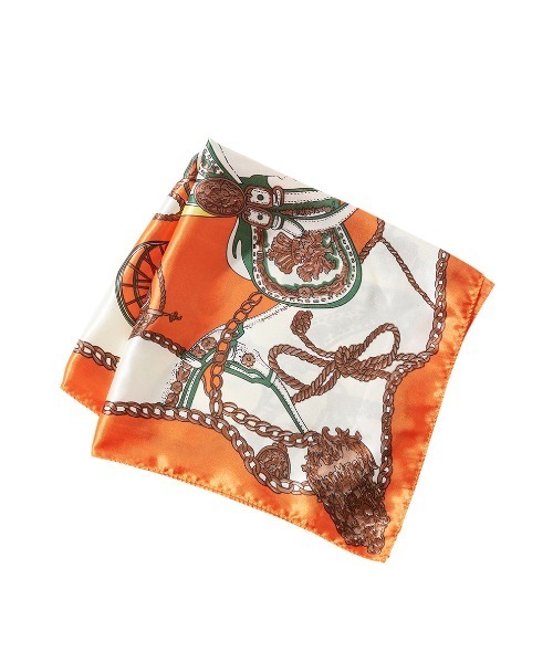 fifth（フィフス）の「チェーンプリントスカーフ（バンダナ/スカーフ・レディース・オレンジ/ブルー・FREE）」の7枚目の写真