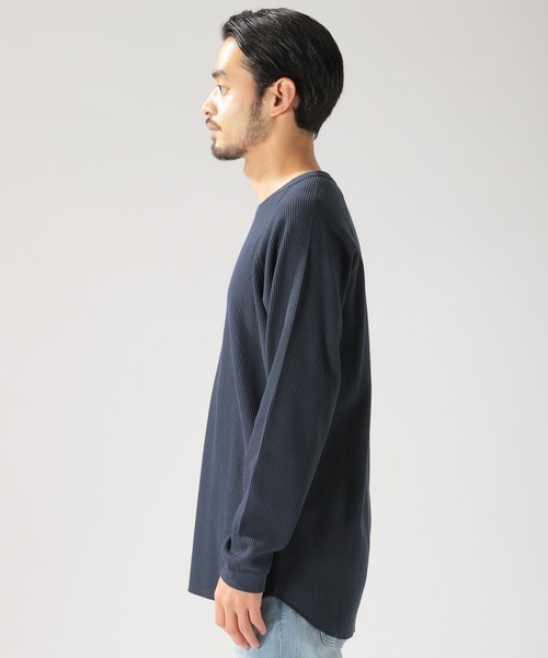 BAYFLOW(ベイフロー)の「Day To Day ワッフルL/S Tシャツ(Tシャツ/カットソー・メンズ・ホワイト/ブラック/ネイビー・SMALL/MEDIUM/LARGE)」の8枚目の写真