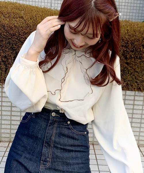 apres jour(アプレジュール)の「オーガンジーボウタイブラウス【ZOZOTOWN限定アイテム】(シャツ/ブラウス・レディース・アイボリー/その他・フリー)」の4枚目の写真