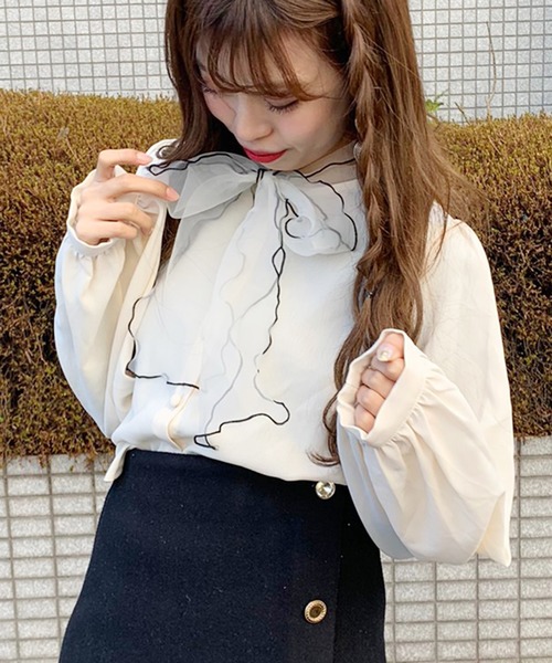 apres jour(アプレジュール)の「オーガンジーボウタイブラウス【ZOZOTOWN限定アイテム】(シャツ/ブラウス・レディース・アイボリー/その他・フリー)」の5枚目の写真