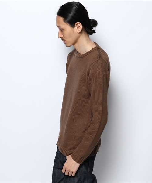 AMERICAN RAG CIE（アメリカンラグシー）の「【オンライン限定セール対象品】AMERICAN RAG CIE ソフトタッチローゲージコットンニット 109-TMK-M142-KN001（ニット/セーター・メンズ・ベージュ/ネイビー/ブラウン・2/1）」の14枚目の写真