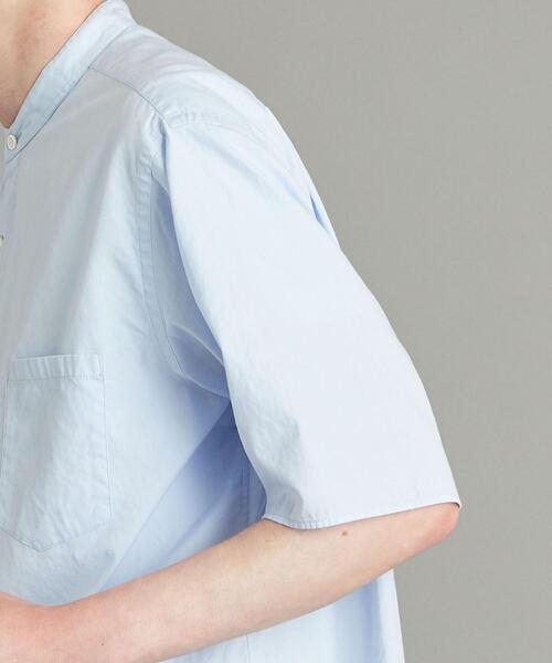 美品 Steven Alan SLOW OX BAND COLLAR SHIRT Steven Alan＞ SLOW/OX BOX BAND COLLAR SHIRT-BOLD/シャツを