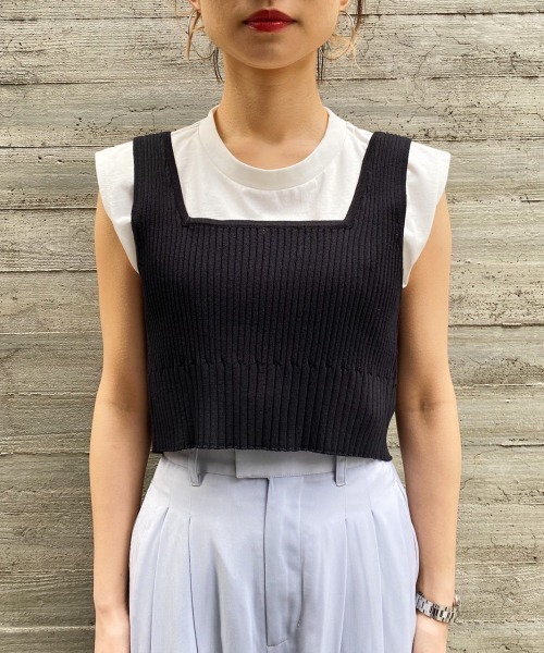 PAGEBOY（ページボーイ）の「バックリボンビスチェ（ニット/セーター・レディース・ブラック/パープル/グレイッシュベージュ・FREE）」の17枚目の写真