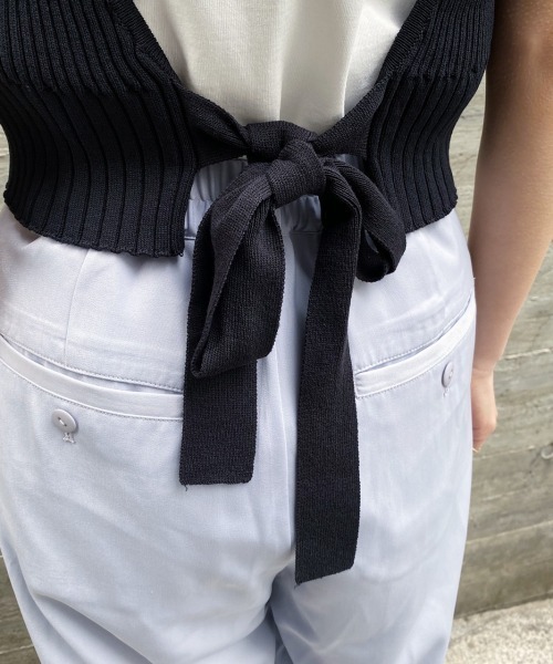 PAGEBOY（ページボーイ）の「バックリボンビスチェ（ニット/セーター・レディース・ブラック/パープル/グレイッシュベージュ・FREE）」の14枚目の写真