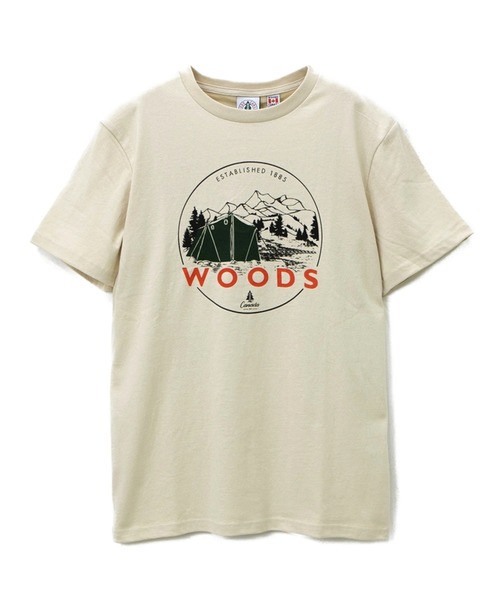 Woods(ウッズ)の「WOODS/ウッズ キャンププリントTEE(Tシャツ/カットソー・メンズ・イエロー/ベージュ・MEDIUM/LARGE/X-LARGE)」の2枚目の写真
