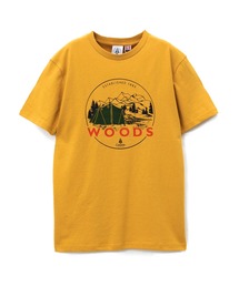WOODS/ウッズ　 キャンププリントTEE