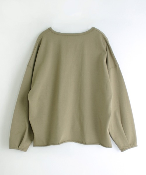RNA-N（アールエヌエーエヌ）の「M1482 プレーティング天竺キーネックプルオーバー（Tシャツ/カットソー・レディース・オフホワイト/オリーブ/ベージュ・MEDIUM）」の13枚目の写真