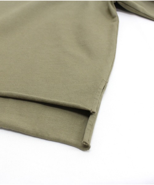 RNA-N（アールエヌエーエヌ）の「M1482 プレーティング天竺キーネックプルオーバー（Tシャツ/カットソー・レディース・オフホワイト/オリーブ/ベージュ・MEDIUM）」の4枚目の写真