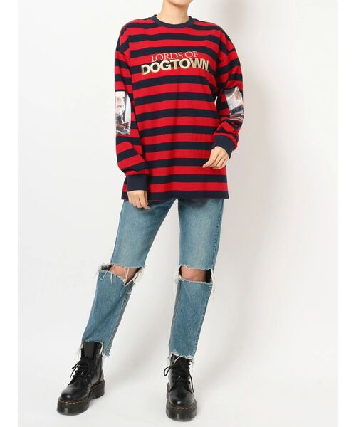 jouetie（ジュエティ）の「LORDS OF DOGTOWN ロンT　別注（Tシャツ/カットソー・レディース・ブラック/ネイビー/オフホワイト/オレンジ・MEDIUM）」の13枚目の写真