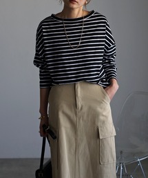 Bonjour Sagan | ドルマンスリーブボーダーカットソー(Tシャツ/カットソー)