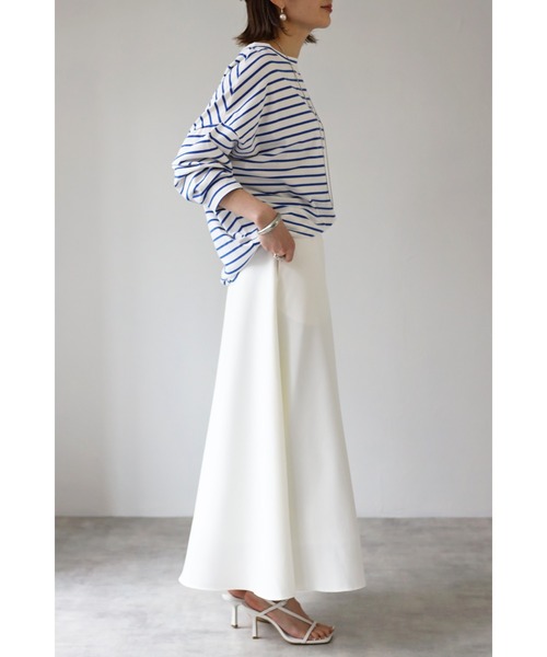 Bonjour Sagan（ボンジュールサガン）の「ドルマンスリーブボーダーカットソー（Tシャツ/カットソー・レディース・ホワイト/ブラック/ブラウン/ブルー・FREE）」の9枚目の写真