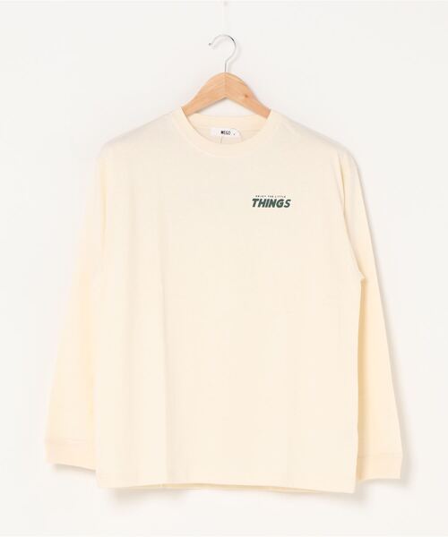 WEGO（ウィゴー）の「WEGO/THINGSバックロゴロンＴ（Tシャツ/カットソー・レディース・ブラック/アイボリー・SMALL/MEDIUM/LARGE）」の15枚目の写真