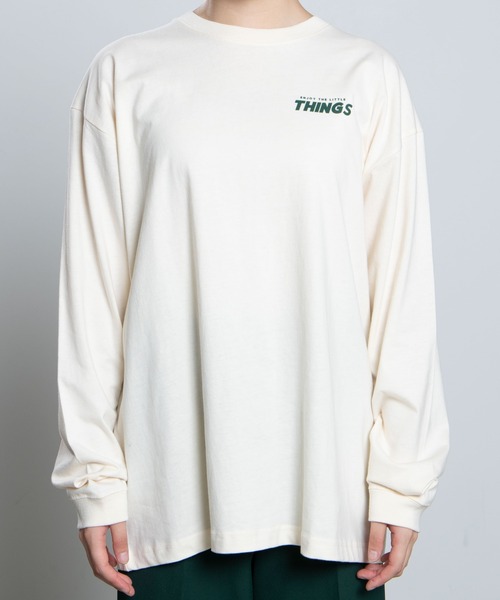 WEGO（ウィゴー）の「WEGO/THINGSバックロゴロンＴ（Tシャツ/カットソー・レディース・ブラック/アイボリー・SMALL/MEDIUM/LARGE）」の9枚目の写真