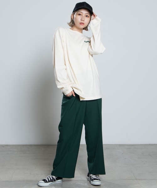 WEGO（ウィゴー）の「WEGO/THINGSバックロゴロンＴ（Tシャツ/カットソー・レディース・ブラック/アイボリー・SMALL/MEDIUM/LARGE）」の3枚目の写真