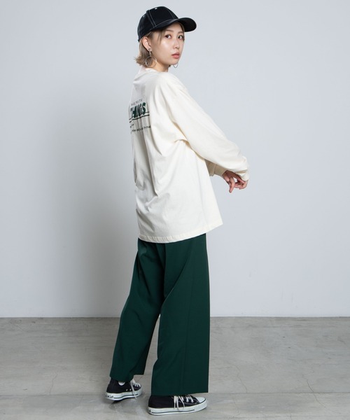 WEGO（ウィゴー）の「WEGO/THINGSバックロゴロンＴ（Tシャツ/カットソー・レディース・ブラック/アイボリー・SMALL/MEDIUM/LARGE）」の5枚目の写真