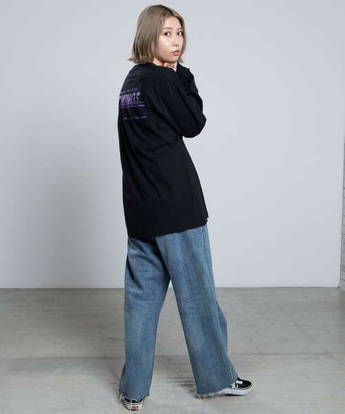 WEGO（ウィゴー）の「WEGO/THINGSバックロゴロンＴ（Tシャツ/カットソー・レディース・ブラック/アイボリー・SMALL/MEDIUM/LARGE）」の7枚目の写真
