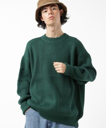 FREAK'S STORE | 【一部WEB限定】ビッグシルエット畔編みプルオーバーニット/クルーネックニット（ウォッシャブル対応）(ニット/セーター)