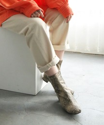 notch. | スクエアローヒールショートブーツ(ブーツ)