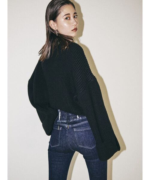 EMODA(エモダ)の「【EMODA×ゆきりぬ】バックコルセットハイウエストパギンス(デニムパンツ・レディース・ブラック/インディゴブルー・X-SMALL/SMALL/MEDIUM)」の13枚目の写真