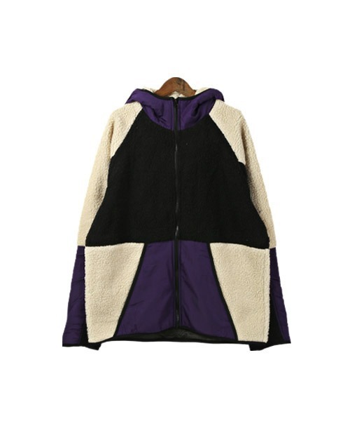 LUXSTYLE(ラグスタイル)の「ナイロン配色切替ボアジップパーカー(パーカー・メンズ・ブラック/アイボリー/ベージュ・L/XL/M)」の10枚目の写真