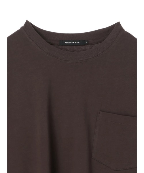 AMERICAN HOLIC（アメリカンホリック）の「ポケット付きBIGカットプルオーバー　＊（Tシャツ/カットソー・レディース・ブラック/アイボリー/ブラウン/ブルー/カーキ・M/L）」の12枚目の写真