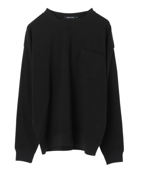 AMERICAN HOLIC（アメリカンホリック）の「ポケット付きBIGカットプルオーバー　＊（Tシャツ/カットソー・レディース・ブラック/アイボリー/ブラウン/ブルー/カーキ・M/L）」の7枚目の写真