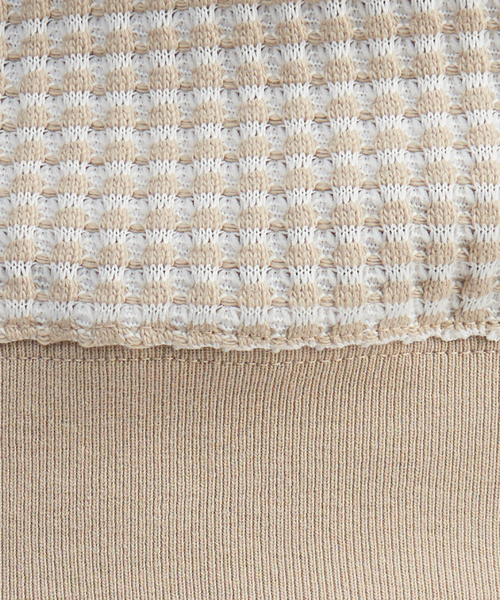 MYSELF ABAHOUSE（マイセルフアバハウス）の「【MYSELF ABAHOUSE】バーズアイ ワッフル ワイドシルエット スウェット（スウェット・メンズ・ブラック/ベージュ/グレー・46/48）」の8枚目の写真