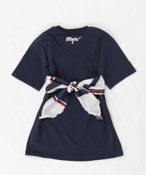 MSGM（エムエスジーエム）の「MSGM(エムエスジーエム)Kids & Junior カットソーTシャツワンピース（Tシャツ/カットソー・キッズ・ホワイト/ブルー・6Y/14Y/4Y/8Y/10Y/12Y）」の3枚目の写真