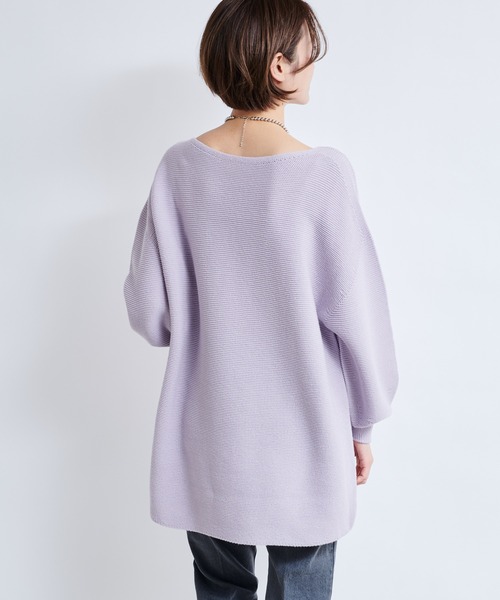 DouDou（ドゥドゥ）の「ガーター袖ボリュームプルオーバー（ニット/セーター・レディース・オフホワイト/グレイッシュベージュ/ラベンダー・FREE）」の9枚目の写真