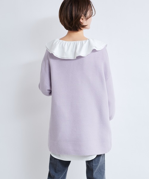 DouDou（ドゥドゥ）の「ガーター袖ボリュームプルオーバー（ニット/セーター・レディース・オフホワイト/グレイッシュベージュ/ラベンダー・FREE）」の17枚目の写真