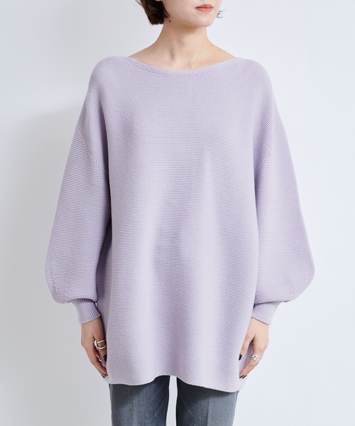 DouDou（ドゥドゥ）の「ガーター袖ボリュームプルオーバー（ニット/セーター・レディース・オフホワイト/グレイッシュベージュ/ラベンダー・FREE）」の18枚目の写真