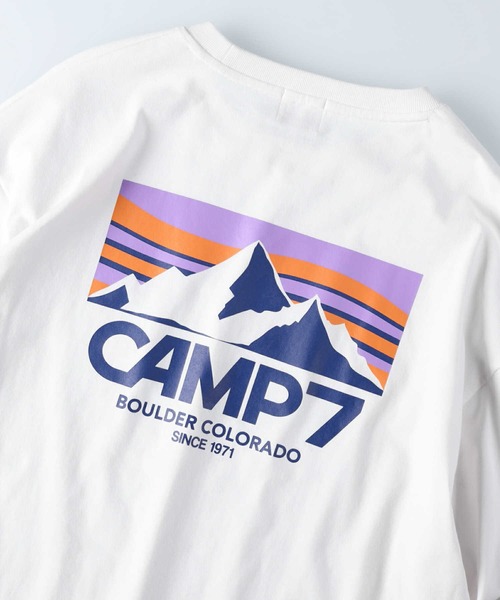CAMP7(キャンプセブン)の「【CAMP7】ロゴプリントロンT(Tシャツ/カットソー・レディース・ホワイト/ブラック/パープル・M/L)」の4枚目の写真