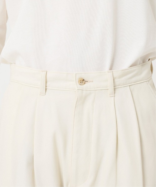 E.TAUTZ（イートウツ）の「【E.TAUTZ / イートウツ】 別注 PLETED PANTS 'ECRU'（デニムパンツ・メンズ・オフホワイト・30/32/34）」の12枚目の写真