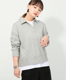 M nort | 【わたなべ麻衣プロデュース】深Vネックポロスウェット(Tシャツ/カットソー)