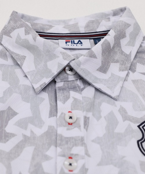 FILA(フィラ)の「【FILA GOLF/フィラゴルフ】かすれ調 カモ柄 半袖ポロシャツ/接触冷感(ポロシャツ・メンズ・ターコイズブルー/ホワイト・L/LL/M)」の16枚目の写真
