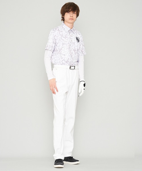 FILA(フィラ)の「【FILA GOLF/フィラゴルフ】かすれ調 カモ柄 半袖ポロシャツ/接触冷感(ポロシャツ・メンズ・ターコイズブルー/ホワイト・L/LL/M)」の9枚目の写真