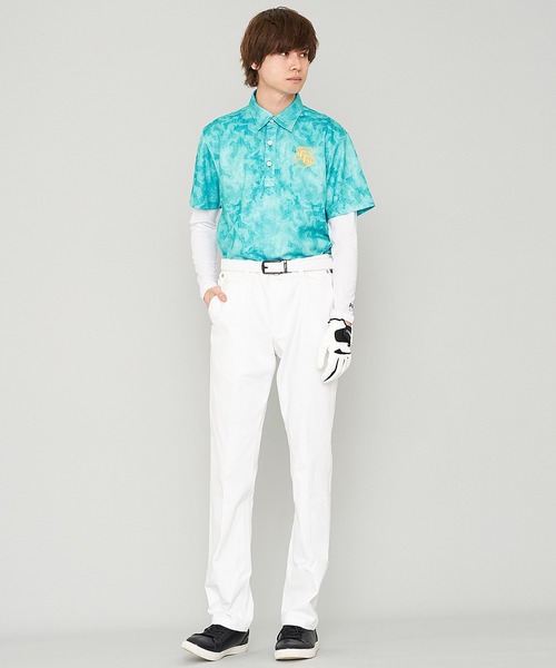 FILA(フィラ)の「【FILA GOLF/フィラゴルフ】かすれ調 カモ柄 半袖ポロシャツ/接触冷感(ポロシャツ・メンズ・ターコイズブルー/ホワイト・L/LL/M)」の13枚目の写真