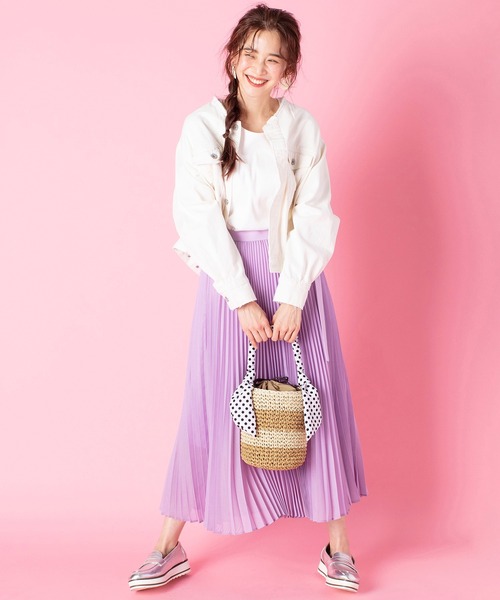 Via Demizon(ビアデミゾン)の「ボーダー柄の小ぶりの2WAYショルダーカゴバッグ(かごバッグ・レディース・ネイビー/ブラウン/カーキ・FREE)」の12枚目の写真