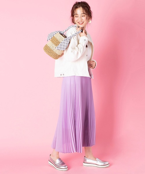 Via Demizon(ビアデミゾン)の「ボーダー柄の小ぶりの2WAYショルダーカゴバッグ(かごバッグ・レディース・ネイビー/ブラウン/カーキ・FREE)」の13枚目の写真