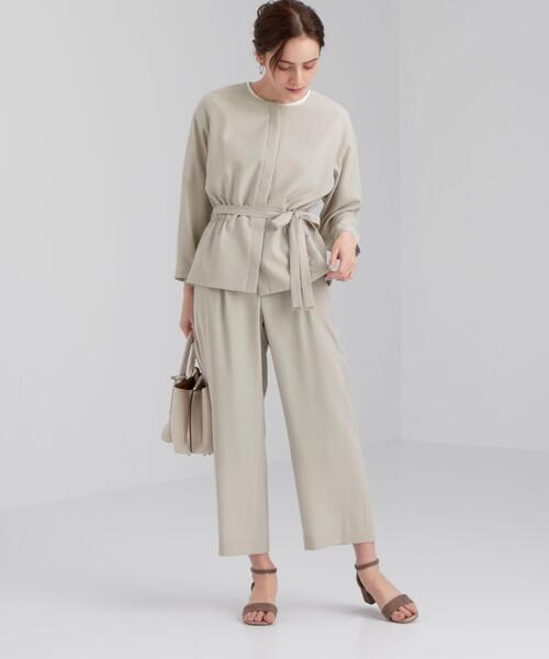 green label relaxing（グリーンレーベルリラクシング）の「[ 手洗い可能 / ラクリモ ] ◆CS SM バック ゴム ワイド パンツ -JP ◇No12◇（その他パンツ・レディース・ライトグレー/ネイビー/ライトブルー・44/46/40/38/42/34/36）」の12枚目の写真