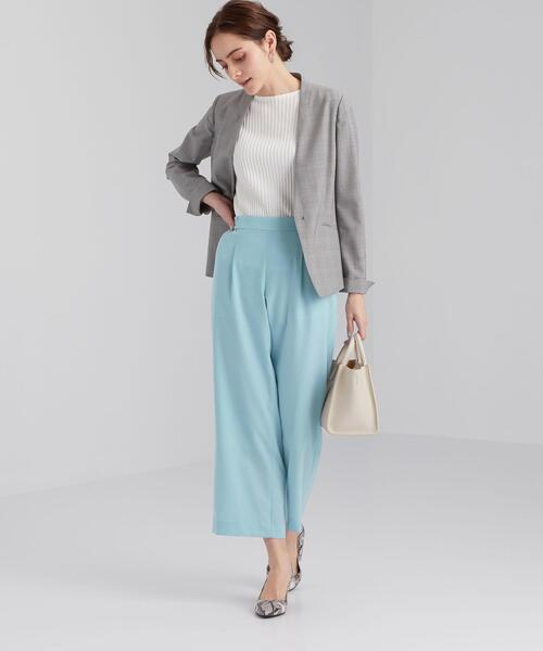 green label relaxing（グリーンレーベルリラクシング）の「[ 手洗い可能 / ラクリモ ] ◆CS SM バック ゴム ワイド パンツ -JP ◇No12◇（その他パンツ・レディース・ライトグレー/ネイビー/ライトブルー・44/46/40/38/42/34/36）」の10枚目の写真