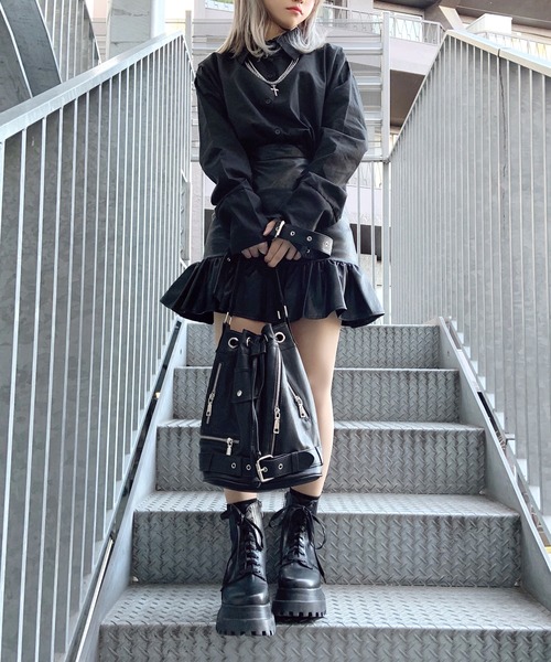 Figments（フィグメンツ）の「無地シャツ（シャツ/ブラウス・レディース・ブラック/ホワイト・FREE）」の15枚目の写真