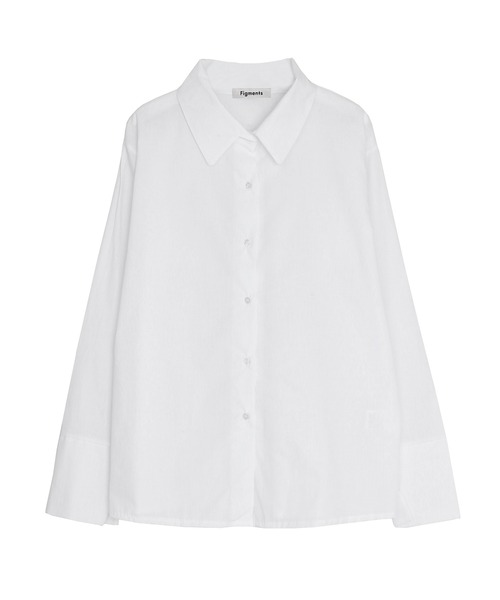 Figments（フィグメンツ）の「無地シャツ（シャツ/ブラウス・レディース・ブラック/ホワイト・FREE）」の3枚目の写真