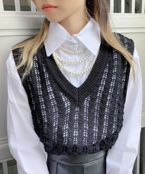 Figments（フィグメンツ）の「無地シャツ（シャツ/ブラウス・レディース・ブラック/ホワイト・FREE）」の12枚目の写真