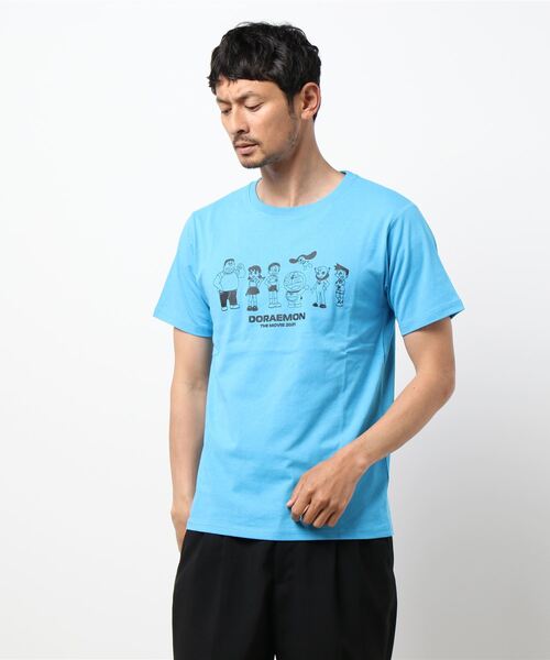 LB/S （エルビーエス）の「【ドラえもん】プリントＴシャツ（Tシャツ/カットソー・メンズ・ホワイト×パープル/スカイブルー/ホワイト×レッド/ライトブルー/ホワイト×イエロー/ホワイト×ピンク/ロイヤルブルー/ネイビー/ブルー/ホワイト×ネイビー/ダークブルー/ホワイト×ブラック/ホワイト×ブルー・MEDIUM/SMALL/LARGE）」の13枚目の写真