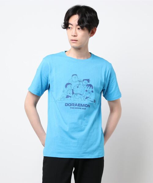 LB/S （エルビーエス）の「【ドラえもん】プリントＴシャツ（Tシャツ/カットソー・メンズ・ホワイト×パープル/スカイブルー/ホワイト×レッド/ライトブルー/ホワイト×イエロー/ホワイト×ピンク/ロイヤルブルー/ネイビー/ブルー/ホワイト×ネイビー/ダークブルー/ホワイト×ブラック/ホワイト×ブルー・MEDIUM/SMALL/LARGE）」の11枚目の写真